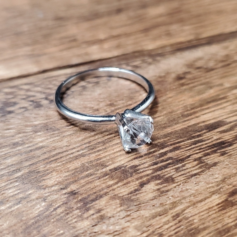 Size 10 solitaire engagement ring‎ wedding band  R402